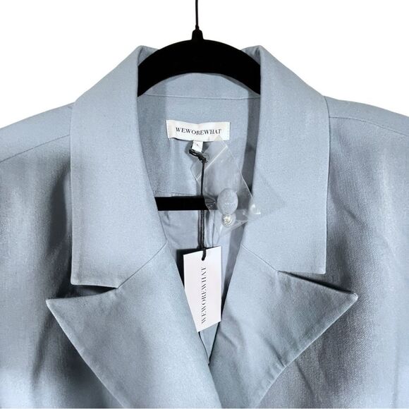 WeWoreWhat Blue Oversized Blazer with Notched Lapels Size Large NWT MSRP $168 - Picture 8 of 16